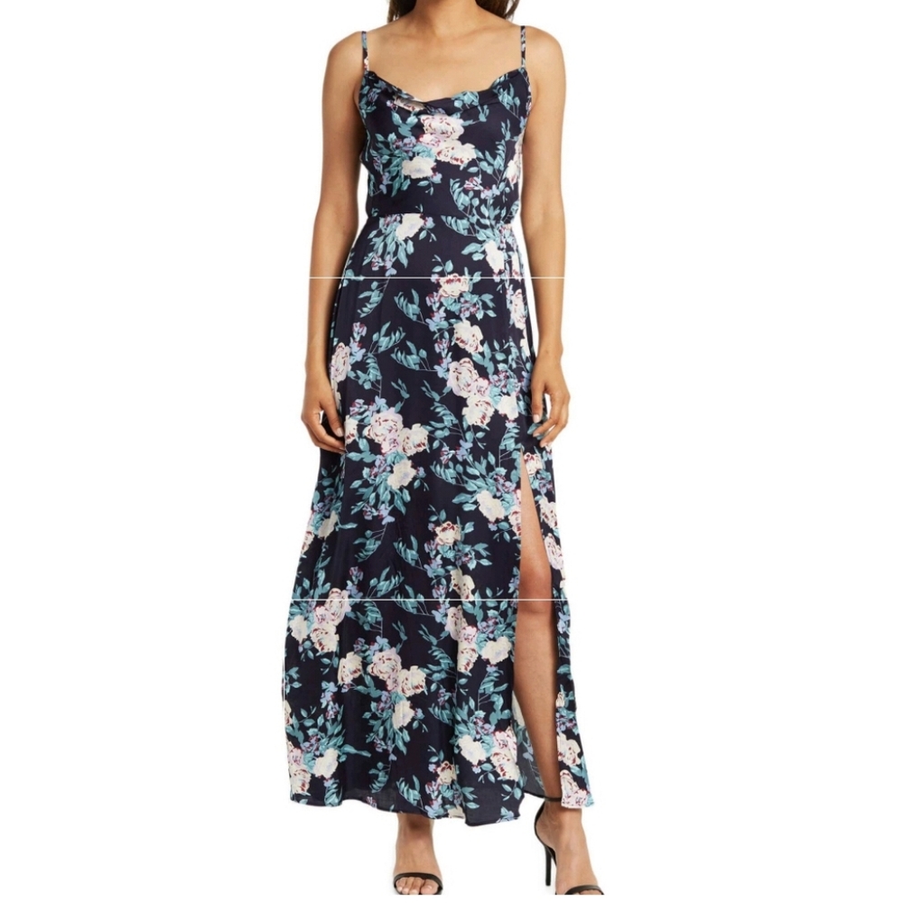NWT Summer flowy Lovestitch dress navy & lilac